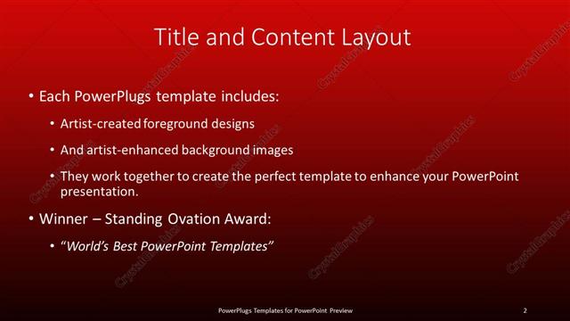 Title and Content presentation slide layout