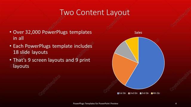 Two Content presentation slide layout