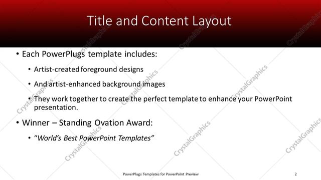 Title and Content presentation slide layout