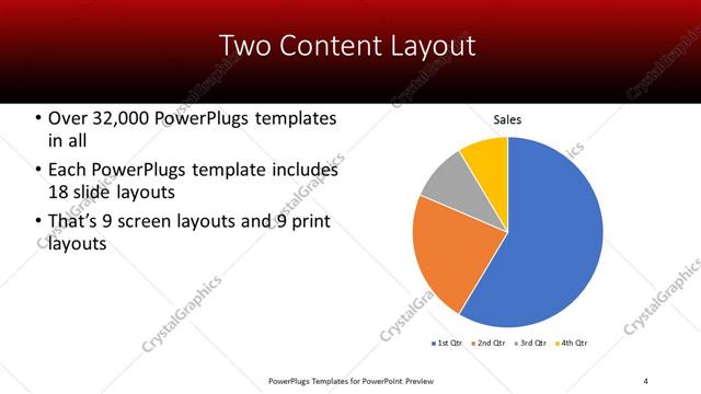 Two Content presentation slide layout