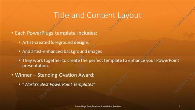 Title and Content presentation slide layout