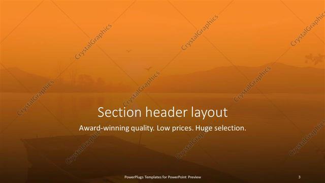 Section Header presentation slide layout