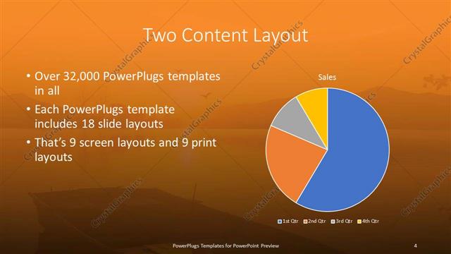 Two Content presentation slide layout