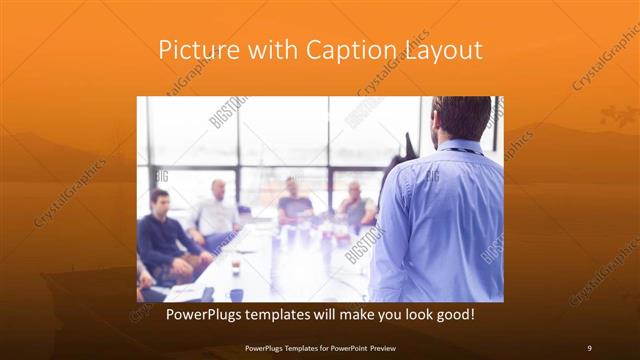 Picture with Caption presentation slide layout