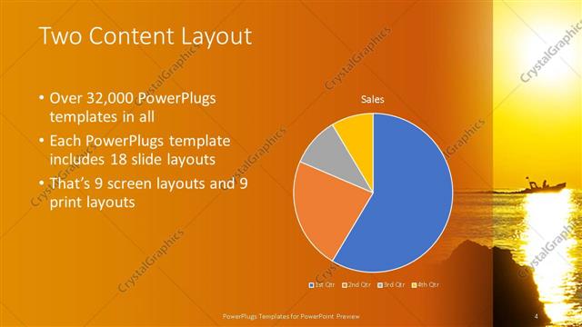 Two Content presentation slide layout