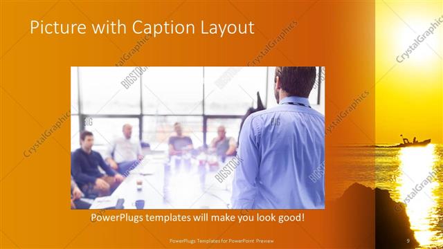 Picture with Caption presentation slide layout