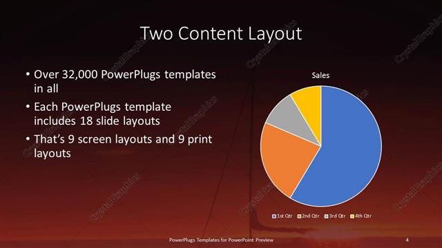 Two Content presentation slide layout