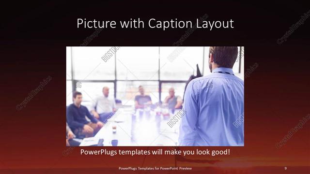Picture with Caption presentation slide layout