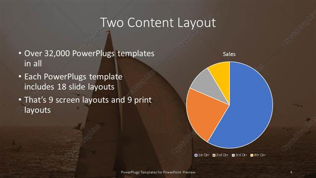 Two Content presentation slide layout