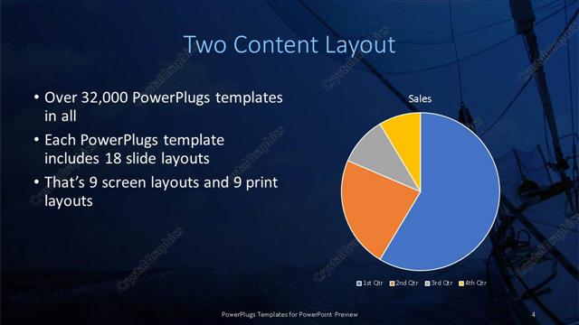 Two Content presentation slide layout