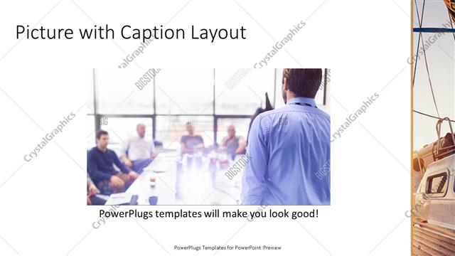 Picture with Caption presentation slide layout