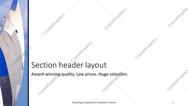 Section Header presentation slide layout