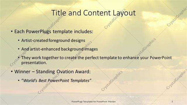 Title and Content presentation slide layout