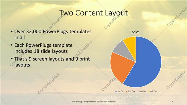 Two Content presentation slide layout