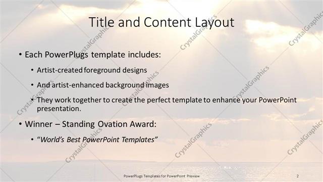 Title and Content presentation slide layout