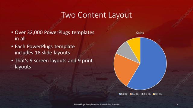 Two Content presentation slide layout
