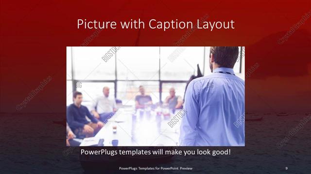 Picture with Caption presentation slide layout
