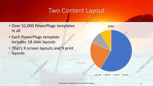 Two Content presentation slide layout