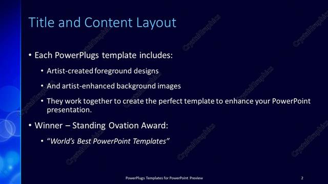 Title and Content presentation slide layout
