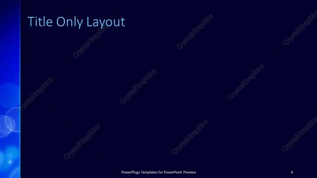Title Only presentation slide layout