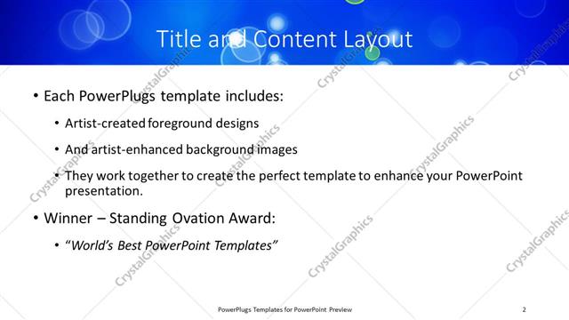 Title and Content presentation slide layout