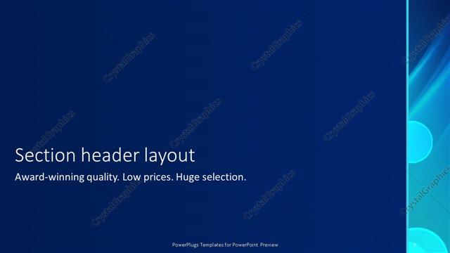 Section Header presentation slide layout