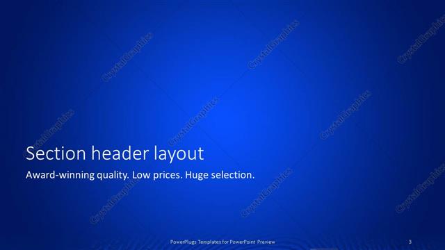 Section Header presentation slide layout