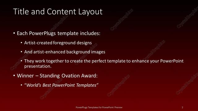 Title and Content presentation slide layout