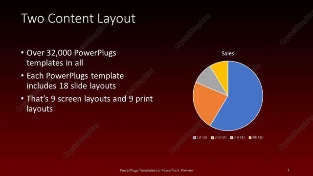 Two Content presentation slide layout