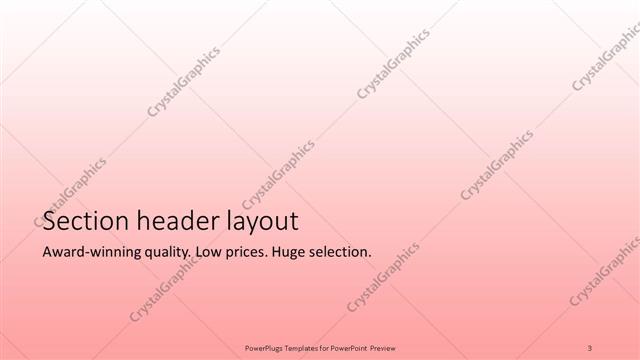 Section Header presentation slide layout