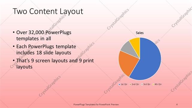 Two Content presentation slide layout