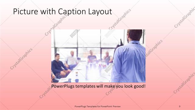 Picture with Caption presentation slide layout
