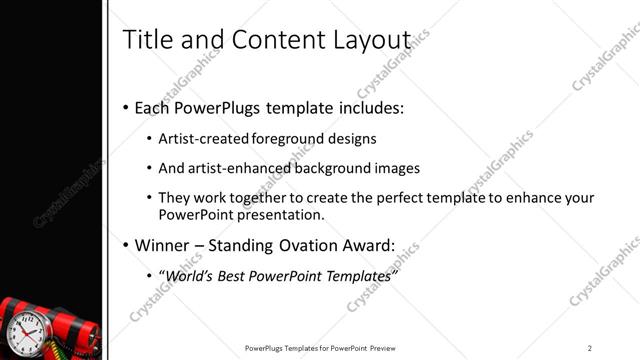 Title and Content presentation slide layout