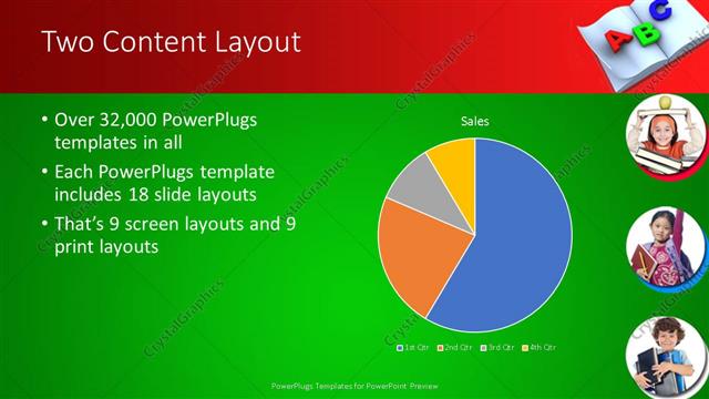 Two Content presentation slide layout
