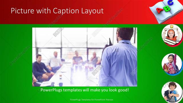 Picture with Caption presentation slide layout