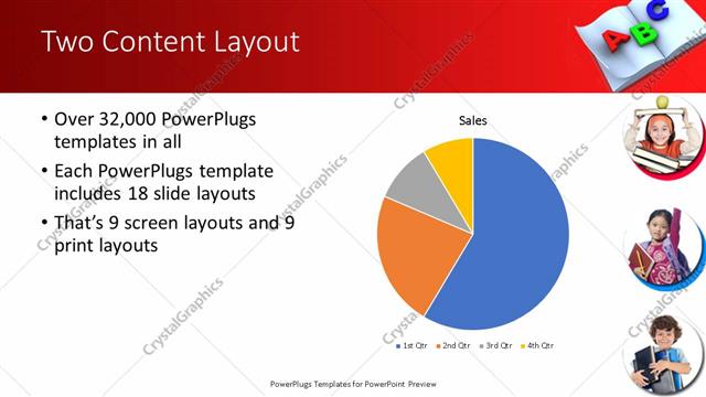 Two Content presentation slide layout