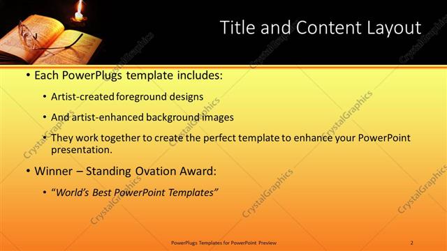 Title and Content presentation slide layout