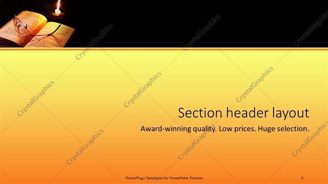 Section Header presentation slide layout
