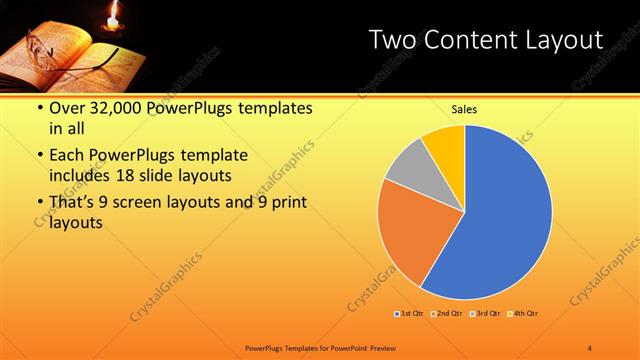 Two Content presentation slide layout