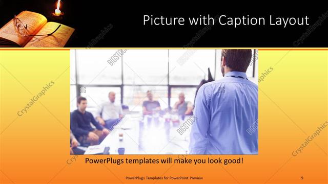 Picture with Caption presentation slide layout