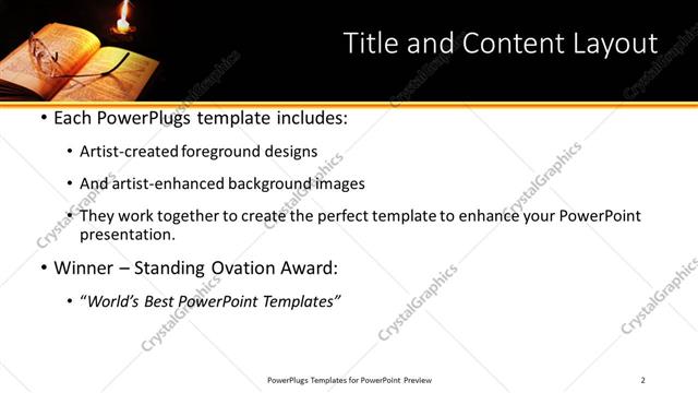 Title and Content presentation slide layout