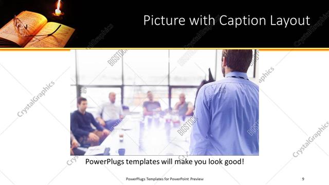 Picture with Caption presentation slide layout