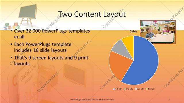 Two Content presentation slide layout