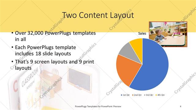 Two Content presentation slide layout