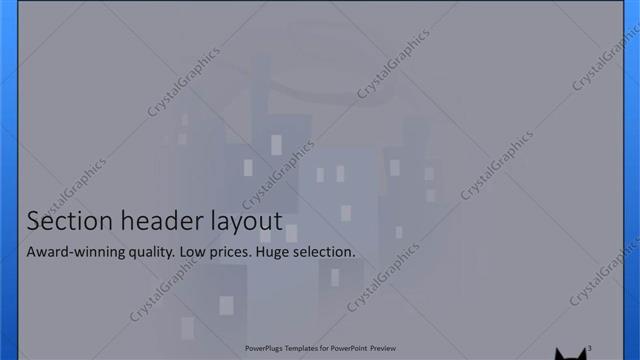 Section Header presentation slide layout