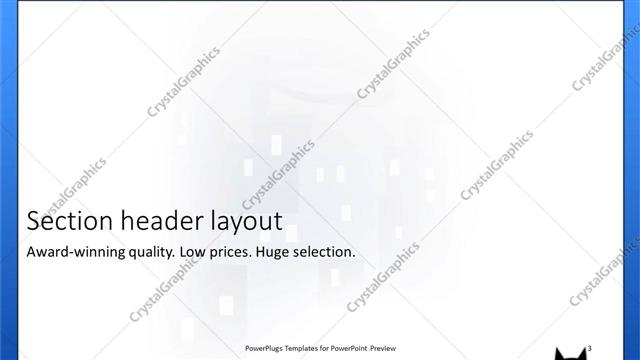 Section Header presentation slide layout