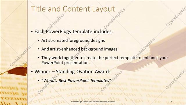 Title and Content presentation slide layout
