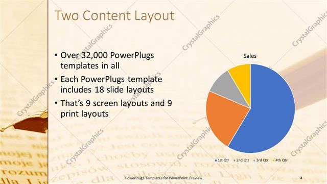 Two Content presentation slide layout