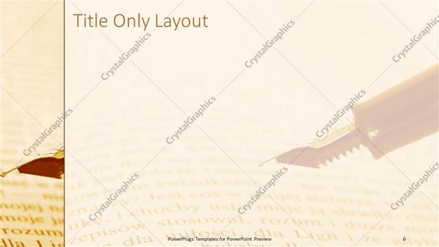 Title Only presentation slide layout