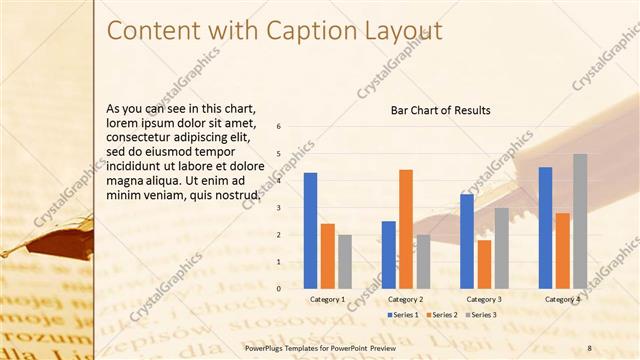 Content with Caption presentation slide layout